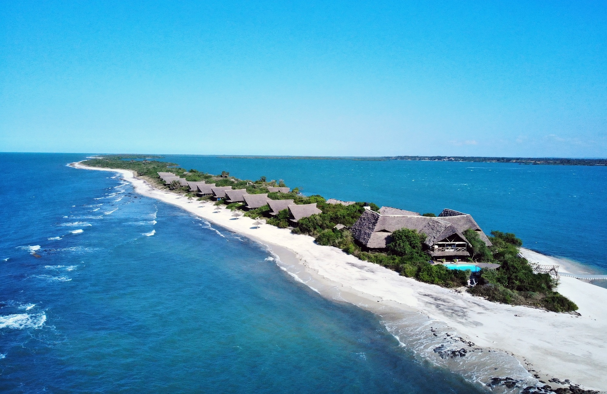 Lazy Lagoon Island, aus der Luft gesehen
